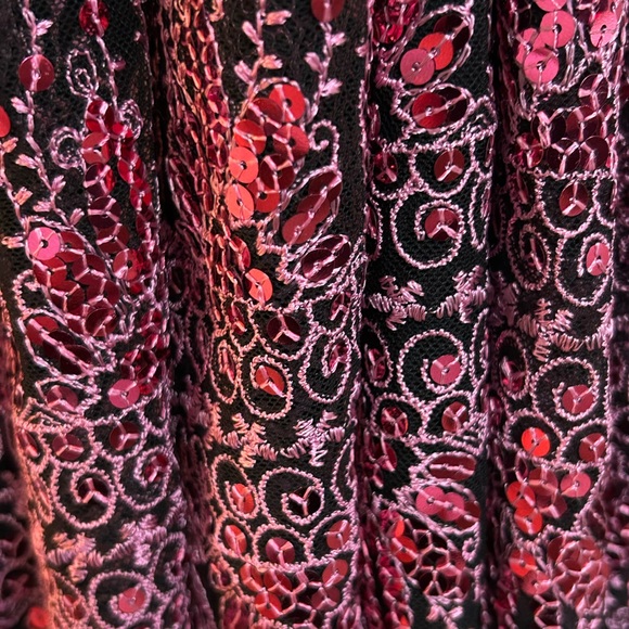 Zaftique brand black and pink special occasion top, 2X - Picture 4 of 6